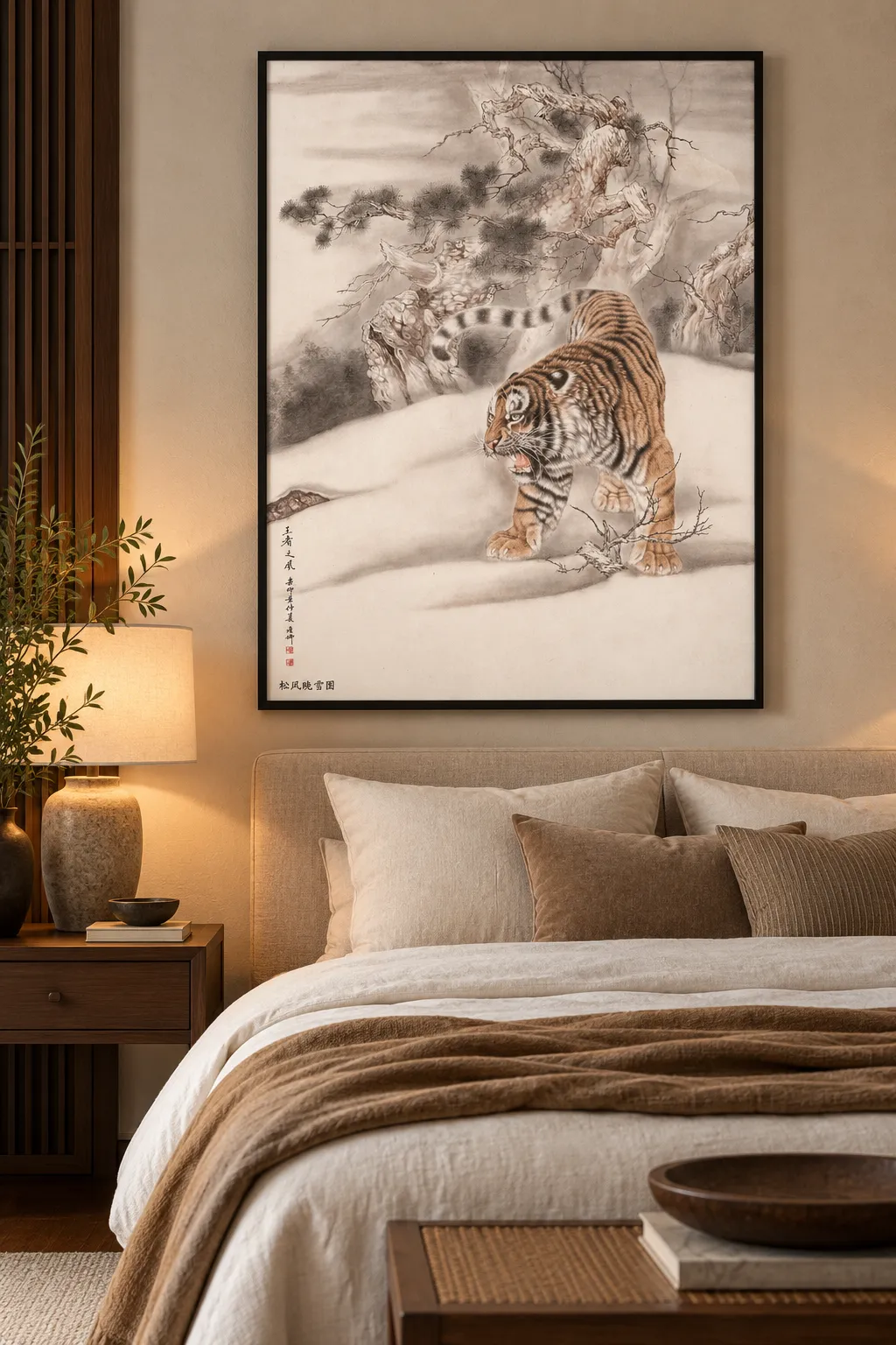 Snow Ridge King | Roaring Tiger Descending Painting tiger painting view 2