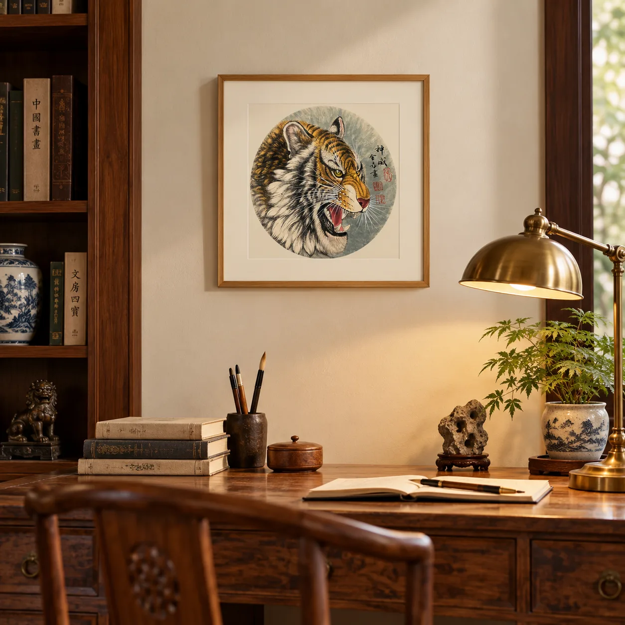 Divine Might Cub | Guardian Tiger Head Painting tiger painting view 4