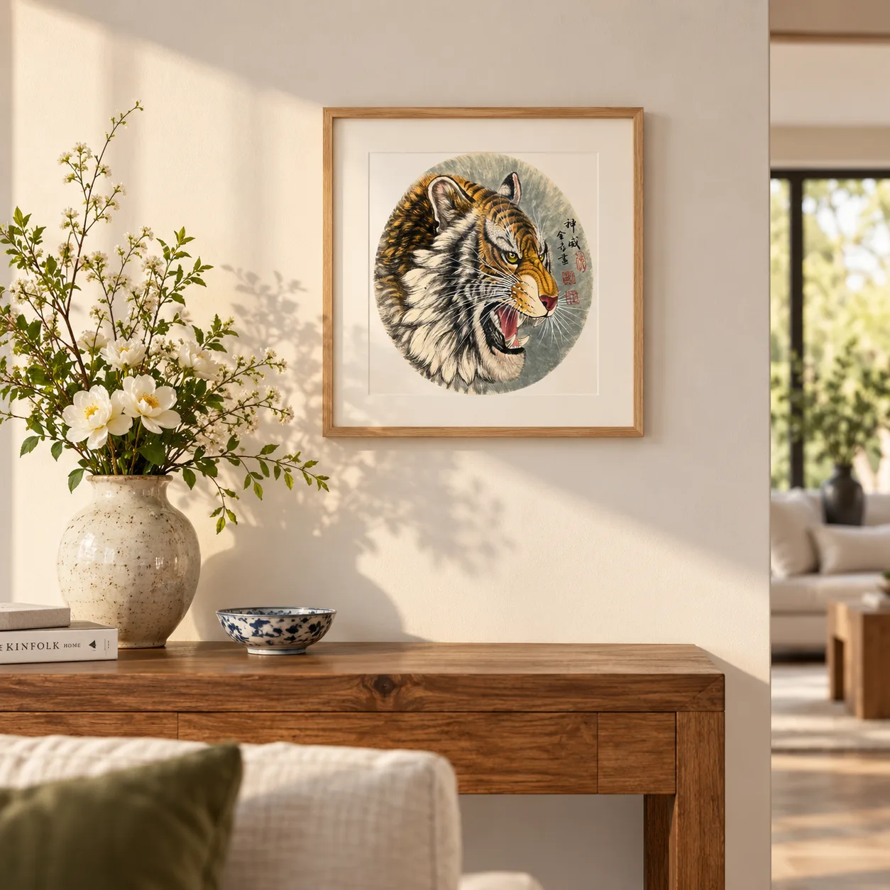 Divine Might Cub | Guardian Tiger Head Painting tiger painting view 5