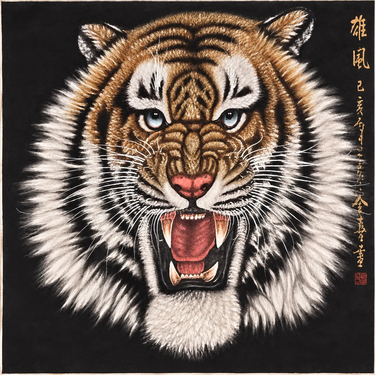 Heroic Bearing | Chinese Tiger Striding Through Green Foliage