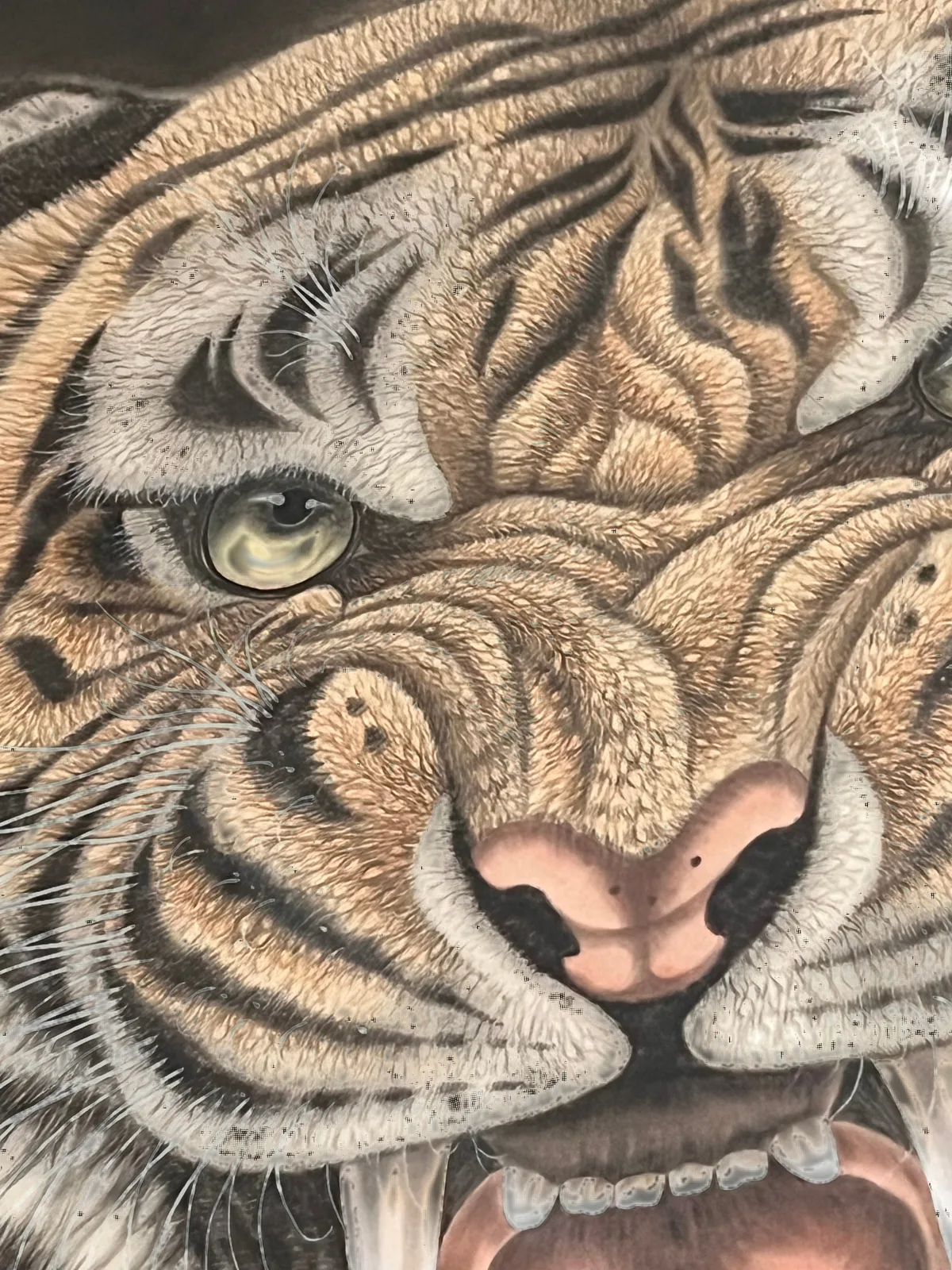 Fierce Tiger, Wind of Power | Roaring Tiger Portrait tiger painting view 10