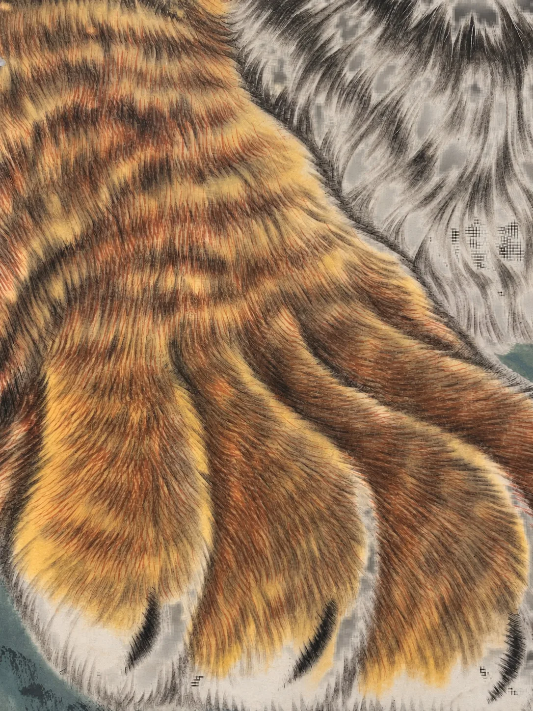 God of Wealth with His Tiger | Caishen Fortune Painting tiger painting view 5