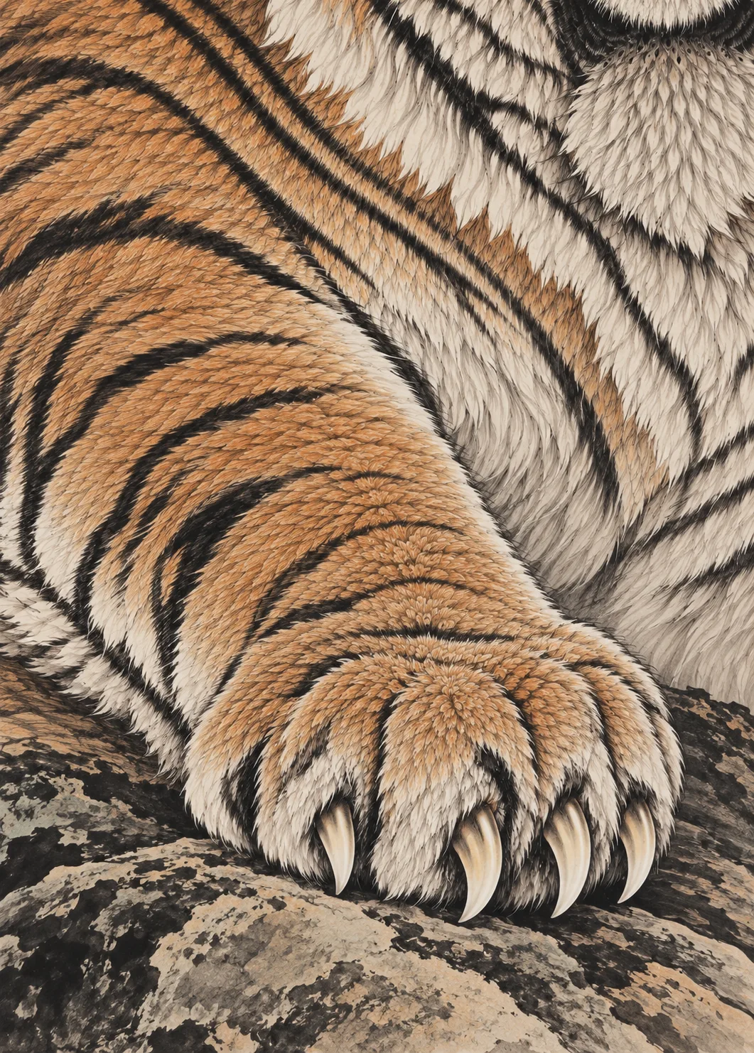 One Roar Shakes the World | Front-Facing Tiger Portrait tiger painting view 8