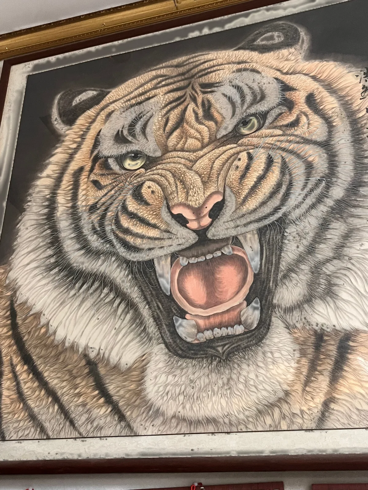 One Roar Shakes the World | Front-Facing Tiger Portrait tiger painting view 11