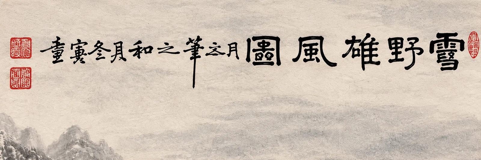 Roaring Snowfield Tiger | Winter Chinese Painting tiger painting view 5