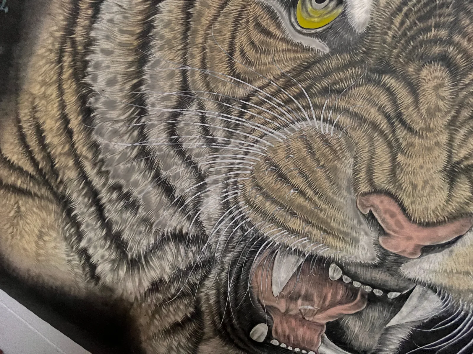 Royal Valor | Silver-Coated Roaring Tiger Painting tiger painting view 7