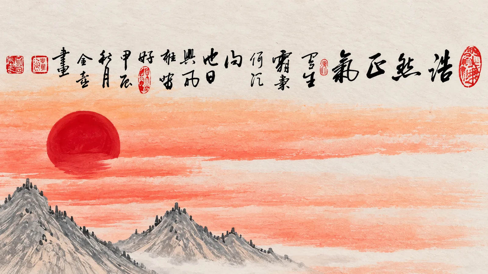Tiger on the Sunrise Ridge | Chinese Landscape Painting tiger painting view 9