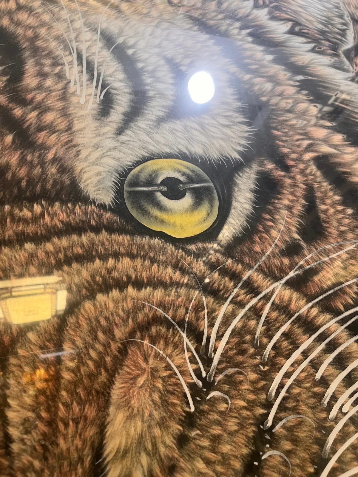 Tiger Raises the Wind | Over-the-Shoulder Roaring Tiger tiger painting view 10