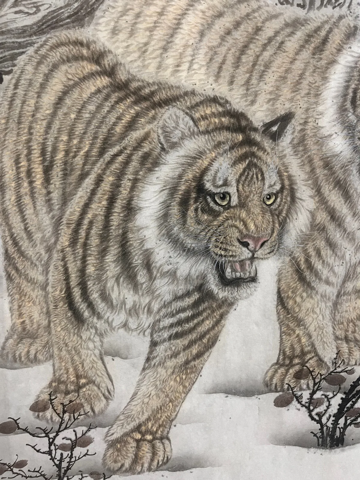 Tiger Resting on Blessed Ground | Moonlit Cliff Tiger Painting tiger painting view 10