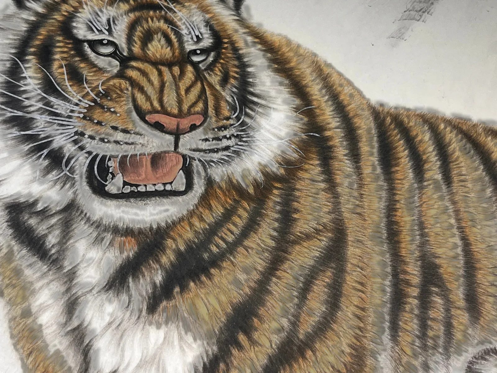 Two Tigers in the Snowfield | Winter Chinese Painting tiger painting view 12