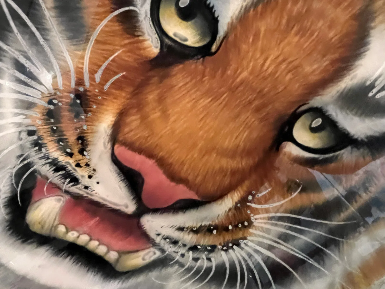 Two Tigers on the Snow Ridge | Winter Ink Tiger Duo tiger painting view 4