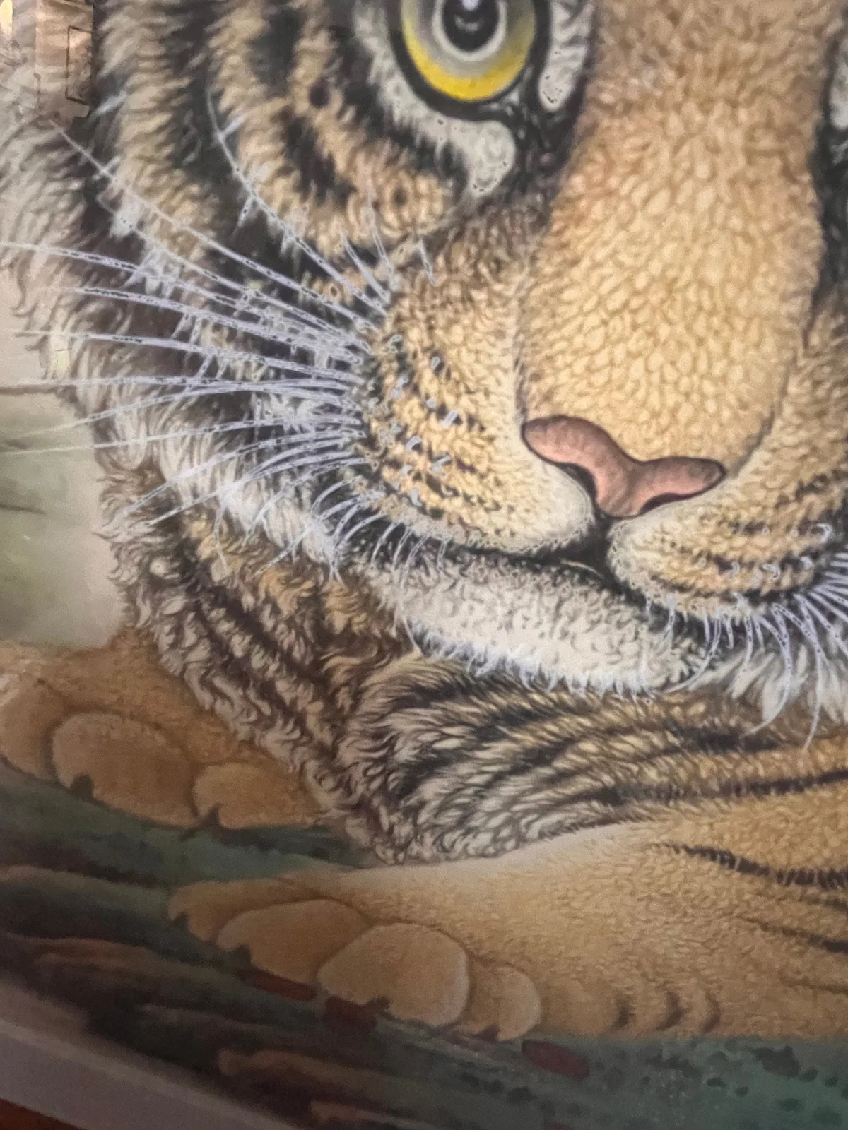 Two Tigers, One Glance | Autumn Leaf Tiger Painting tiger painting view 4