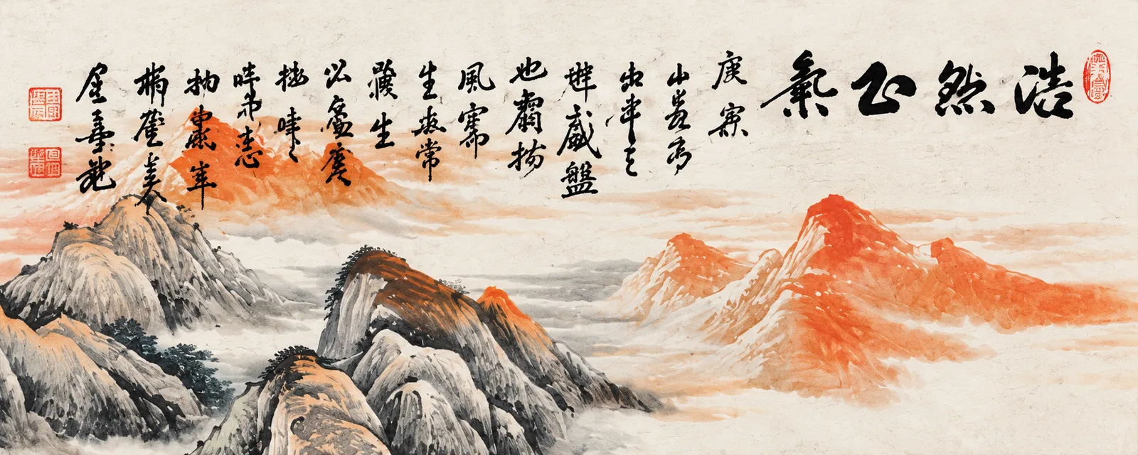 Vast Righteous Spirit | Chinese Tiger Landscape Scroll tiger painting view 9