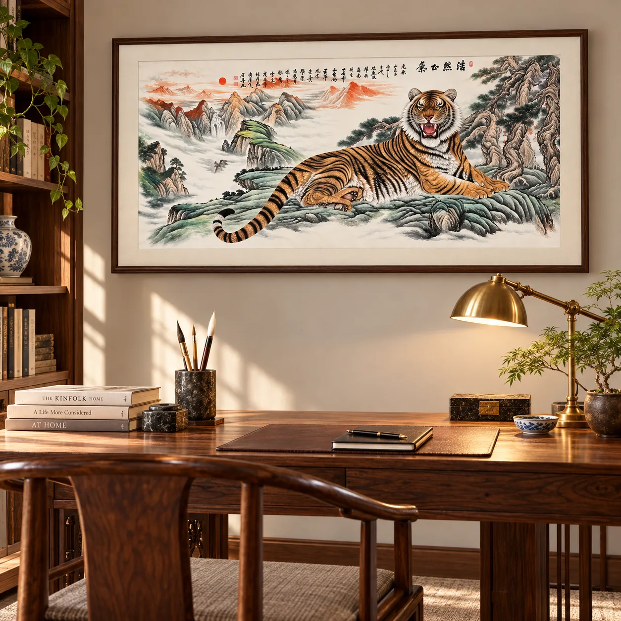 Noble Spirit, Banner Format | Chinese Tiger Landscape tiger painting view 12