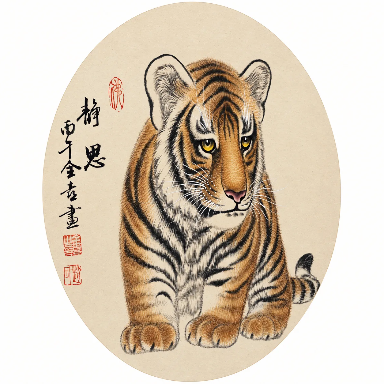 Quiet Thoughts | Chinese Tiger Cub in Repose