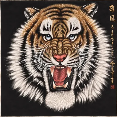 Heroic Bearing | Ascending Tiger Feng Shui Painting