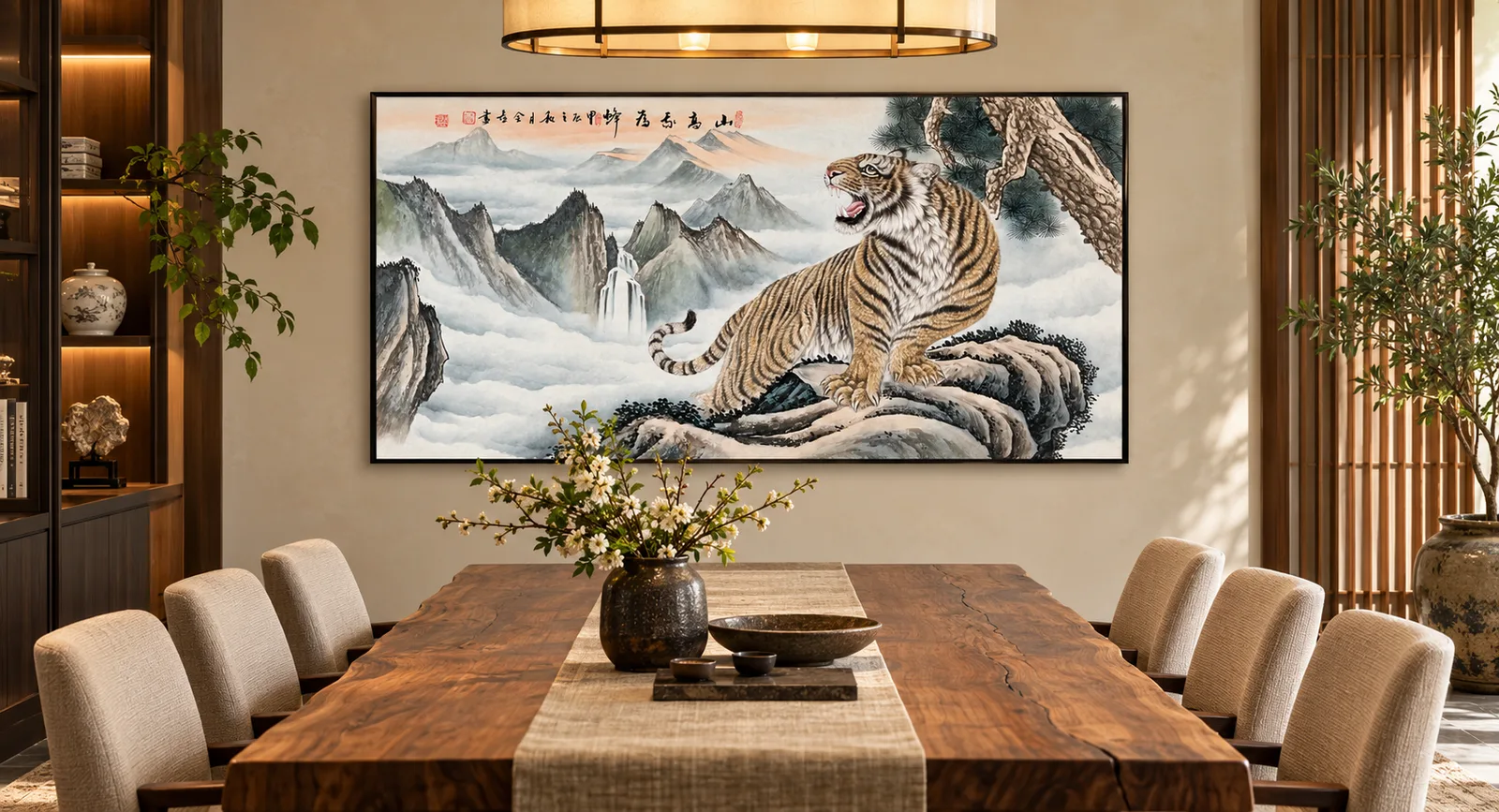 Tiger at the Summit | Chinese Mountain Painting tiger painting view 5