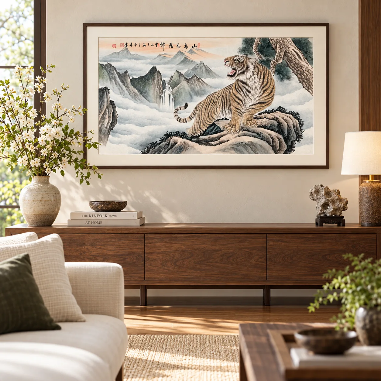 Tiger at the Summit | Chinese Mountain Painting tiger painting view 11