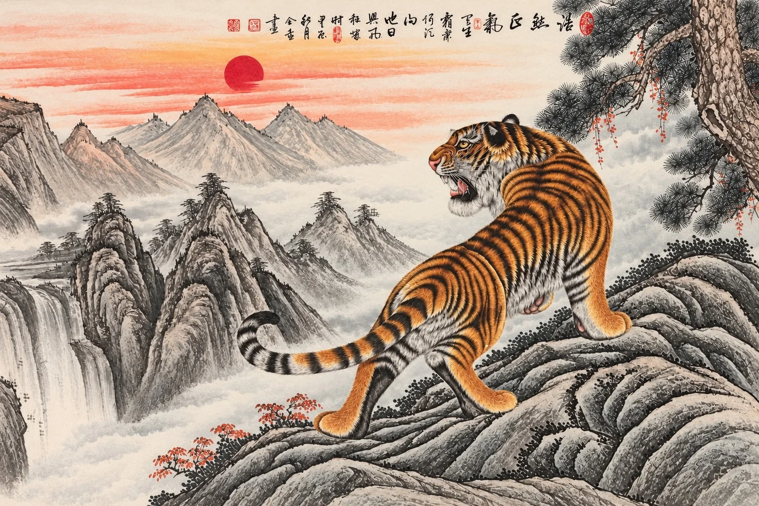 Tiger Stripes | Modern Minimalist Chinese Painting