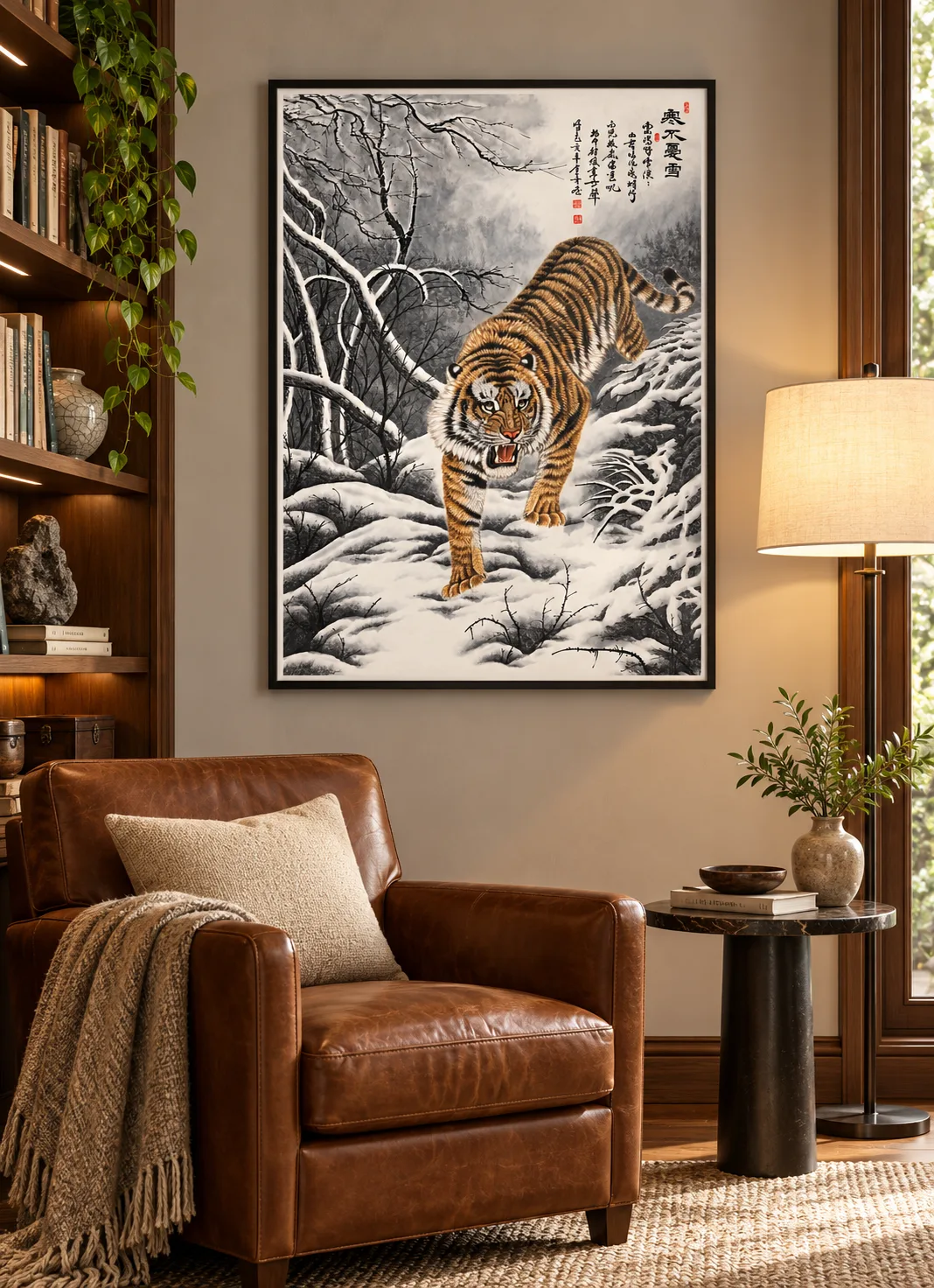 Tiger Unafraid of Snow | Chinese Winter Painting tiger painting view 4